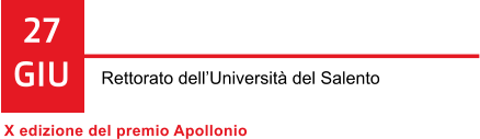 27 GIU Rettorato dell’Università del Salento X edizione del premio Apollonio